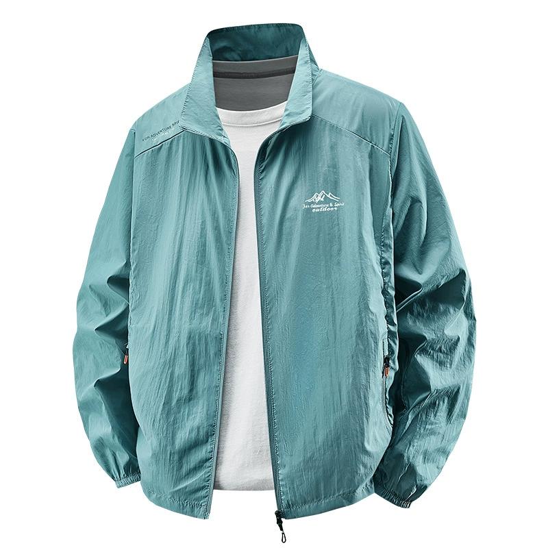 

Мужская летняя куртка Ice Silk Thin Breathable, устойчивая к ультрафиолетовому излучению, мужской солнцезащитный костюм для рыбалки на открытом воздухе XXXXXL