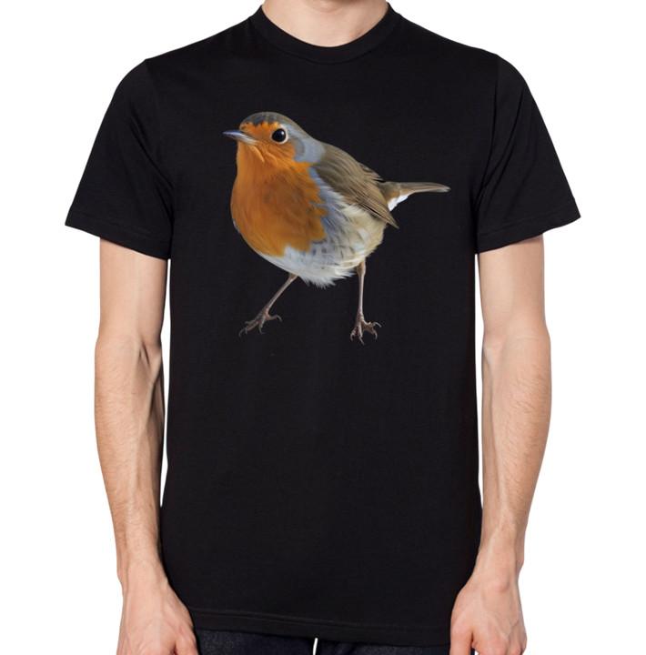 Robin T-Shirt Men Women Unisex Beautiful Bird Top S