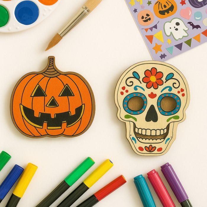 Pack 2 Citrouilles ou Têtes de Mort LED à Personnaliser – Décoration Halloween