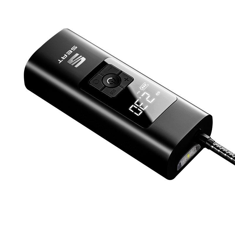 1Pcs Car Tire Inflator Smart Digital Inflatable Pump Emblem Accessories for SEAT Leon FR 5 6 MII Altea 5F Ibiza Toledo Cordoba Alhambra MK3