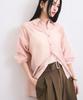 Bis Washable Assorted Sheer Shirt Embroidery Solid Pink (Floral & Colors) Women's (63)