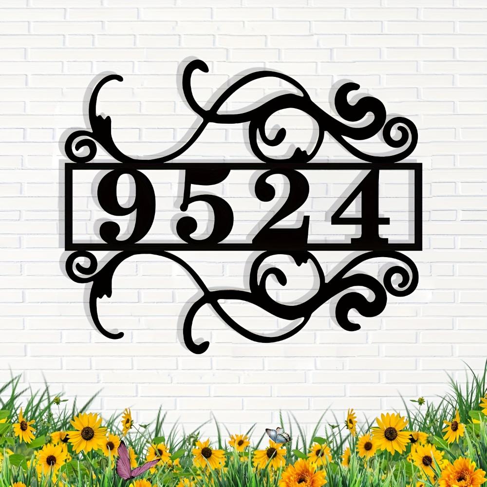 Custom Metal House Number Sign Durable Personalized Iron Plaque Outdoor Home Gift