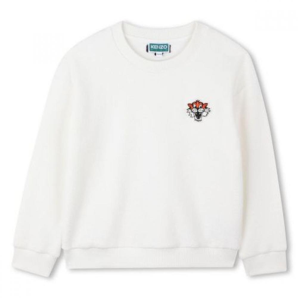 Kenzo Kids Funny Tiger Sweatshirt Junior 14age  25fw Z256agw423 white/14Age_156CM