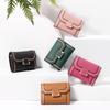Fashion New Sewing Thread Flip Female Card Bag, Dali Pattern First Layer Cowhide Organ, Small INS Card Clip Tide