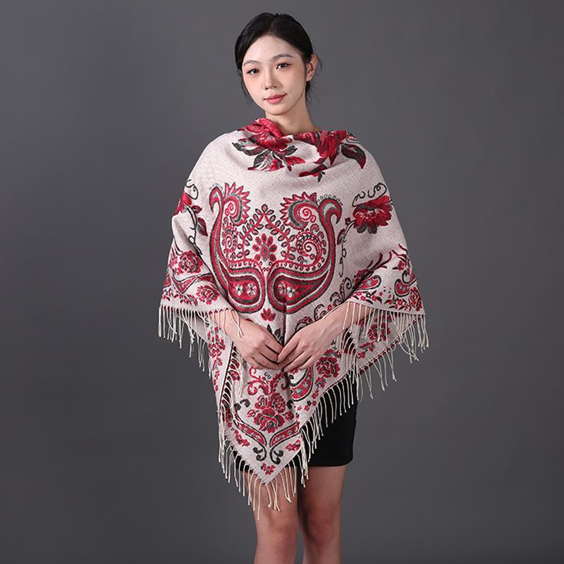 Écharpe en cachemire et mohair pour femme, couleur unie, polyvalente, simple, imitation pompon, chaude, 140 x 140 cm, nouvelle collection automne et hiver