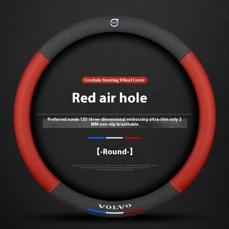 

Volvo XC40 XC60 XC70 XC90 V40 V50 V60 V70 C30 C70 S40 S60 S80 S90 Suede Leather Anti-slip Car Steering Wheel Cover Accessories