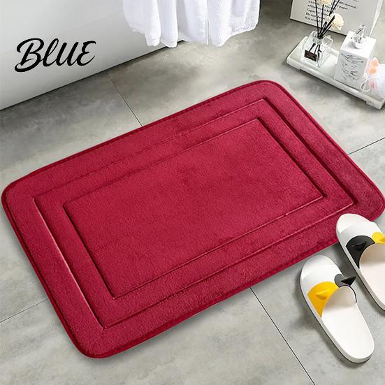 Durable PVC Liner Water Shower Coral Velvet Carpet Quick-drying Bathroom Mat Door Slip-free With Non-slip