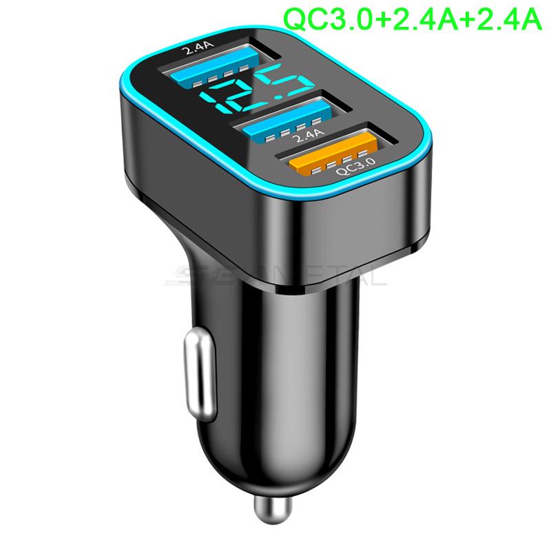 SEAMETAL Car Charger Fast Charging DC12V 24V USB Auto Charger QC3.0 PD Super Fast Charging Phone For Iphone Huawei Xiaomi OPPO