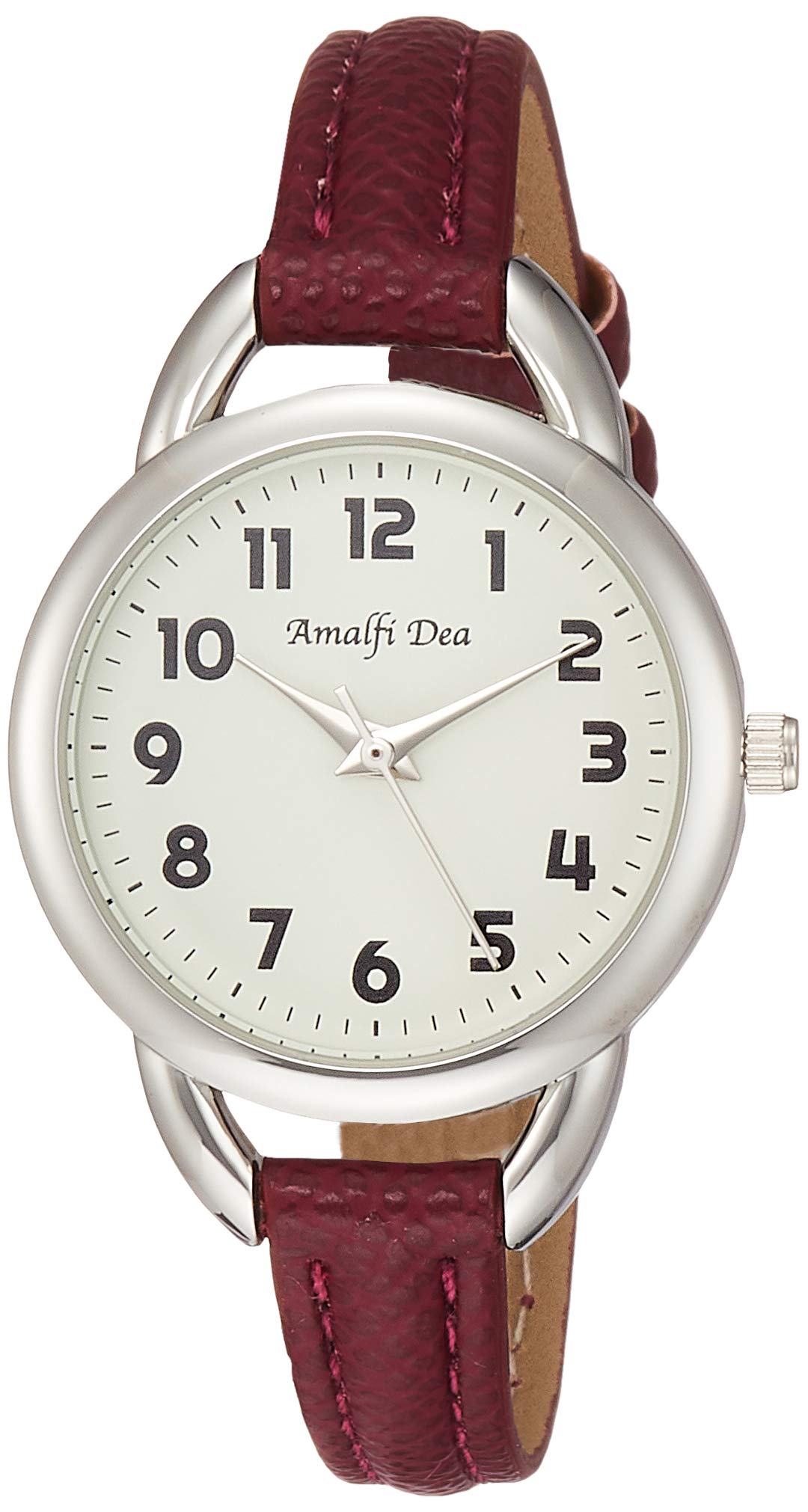 ALIAS Analog Watch Amalfidia Waterproof Leather Strap White Dial Red (Arias) WW20024A-148 Women s