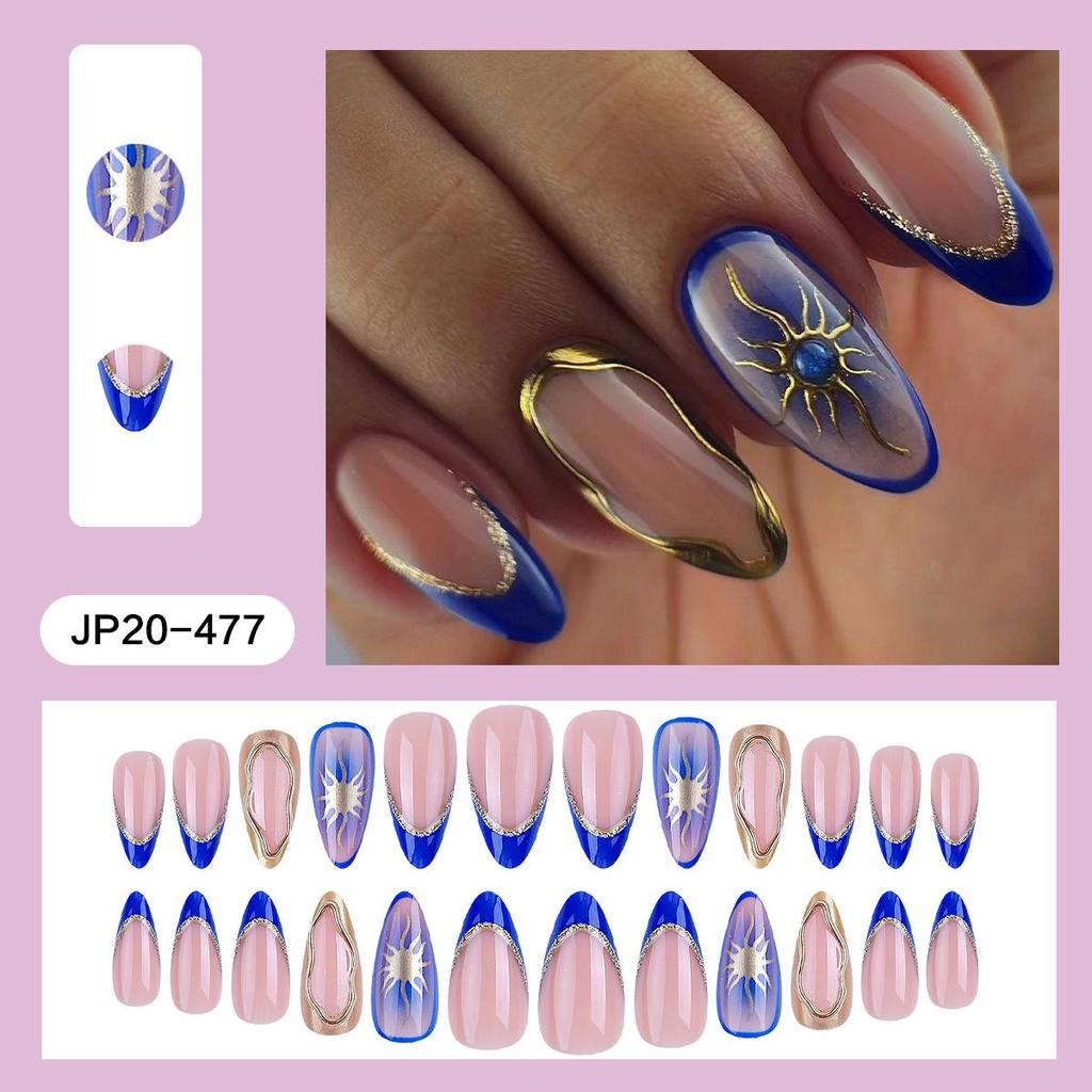 Pegatinas Desmontables para Uñas Estilo Europeo y Americano - Uñas Postizas Simples y Llevables