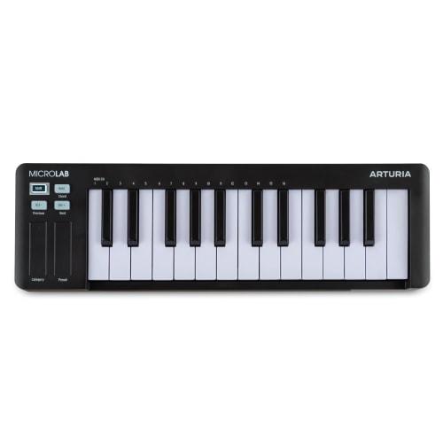 

Arturia MicroLab MK3 Keyboard Controller, 25-Key, Velocity-Sensitive, High-Quality Slim Keyboard with USB-C Connection, Black