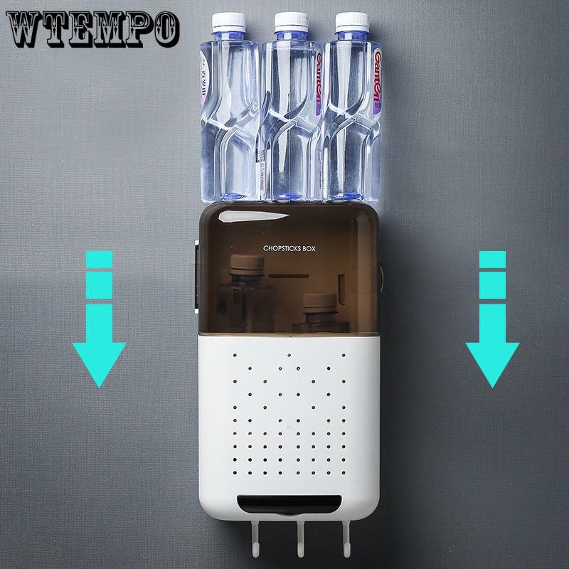 Wall Mounted Chopsticks Storage Box Kitchen Shelf Household Multifunctional Drain Rack