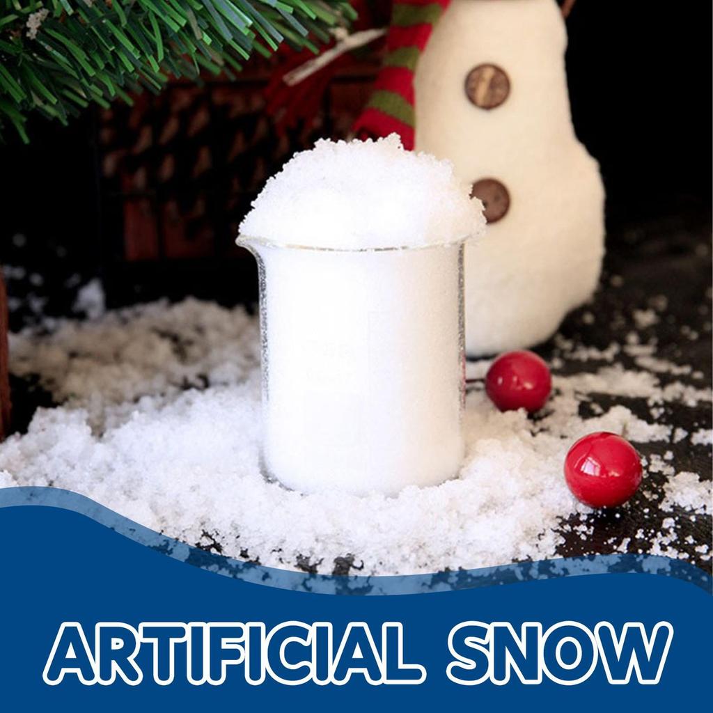 Instant Artificial Snow Powder Winter Fake Snow for Christmas Decor Play Kids Toy Gift Box Tree Window New Year Party Decoration