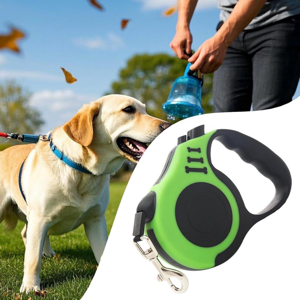 Retractable PET lead, telescopic traction rope  Automatic pet leash  Ergonomic handle green