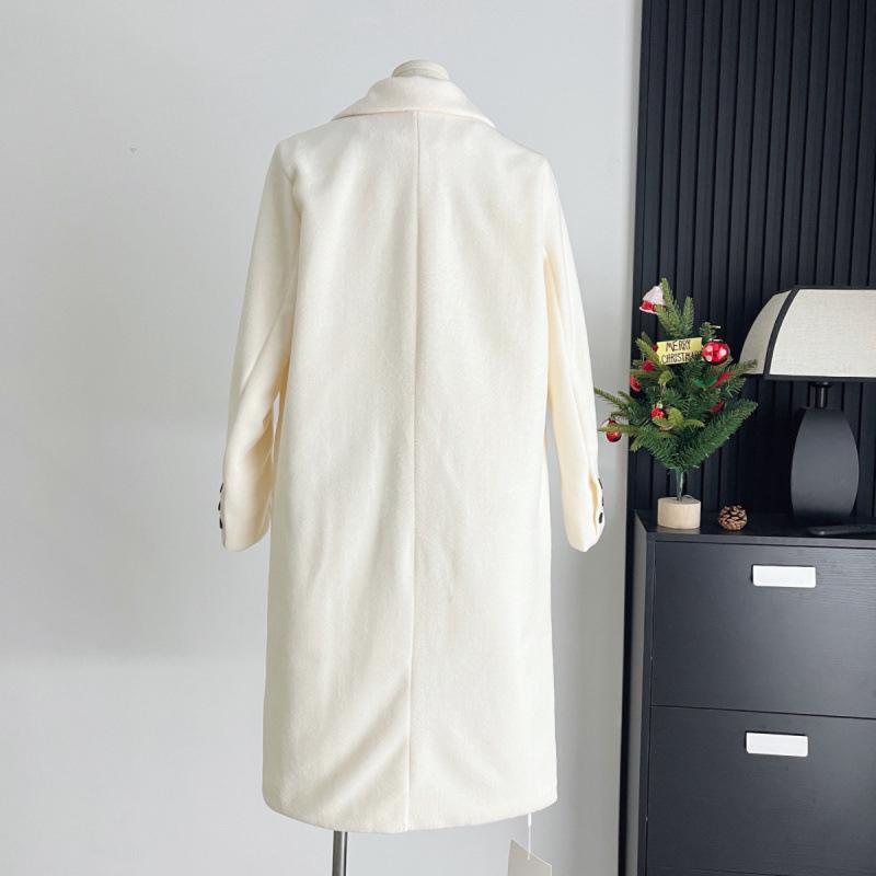 Xin Xing Women's Petite High-End Woolen Overcoat - Korean Style Straight Shoulder, Thickened Cashmere for Fall/Winter