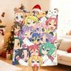 Kawaii Anime Lucky Star Izumi Konata Blanket For Soft Throw Blanket for Picnic Bed Sofa Home Bedroom Cozy Warm Comfortable