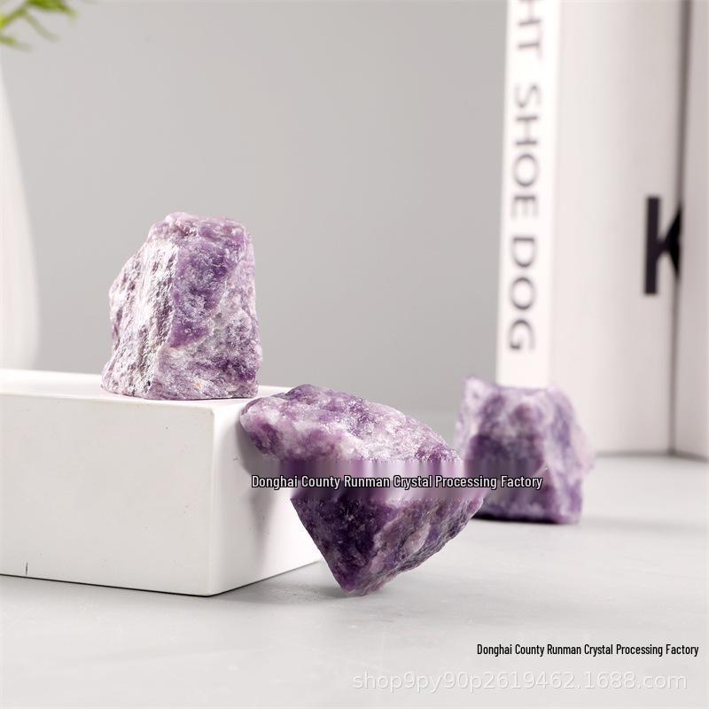 Amethyst Crystal Raw and Crushed Stone Decorative Ornaments