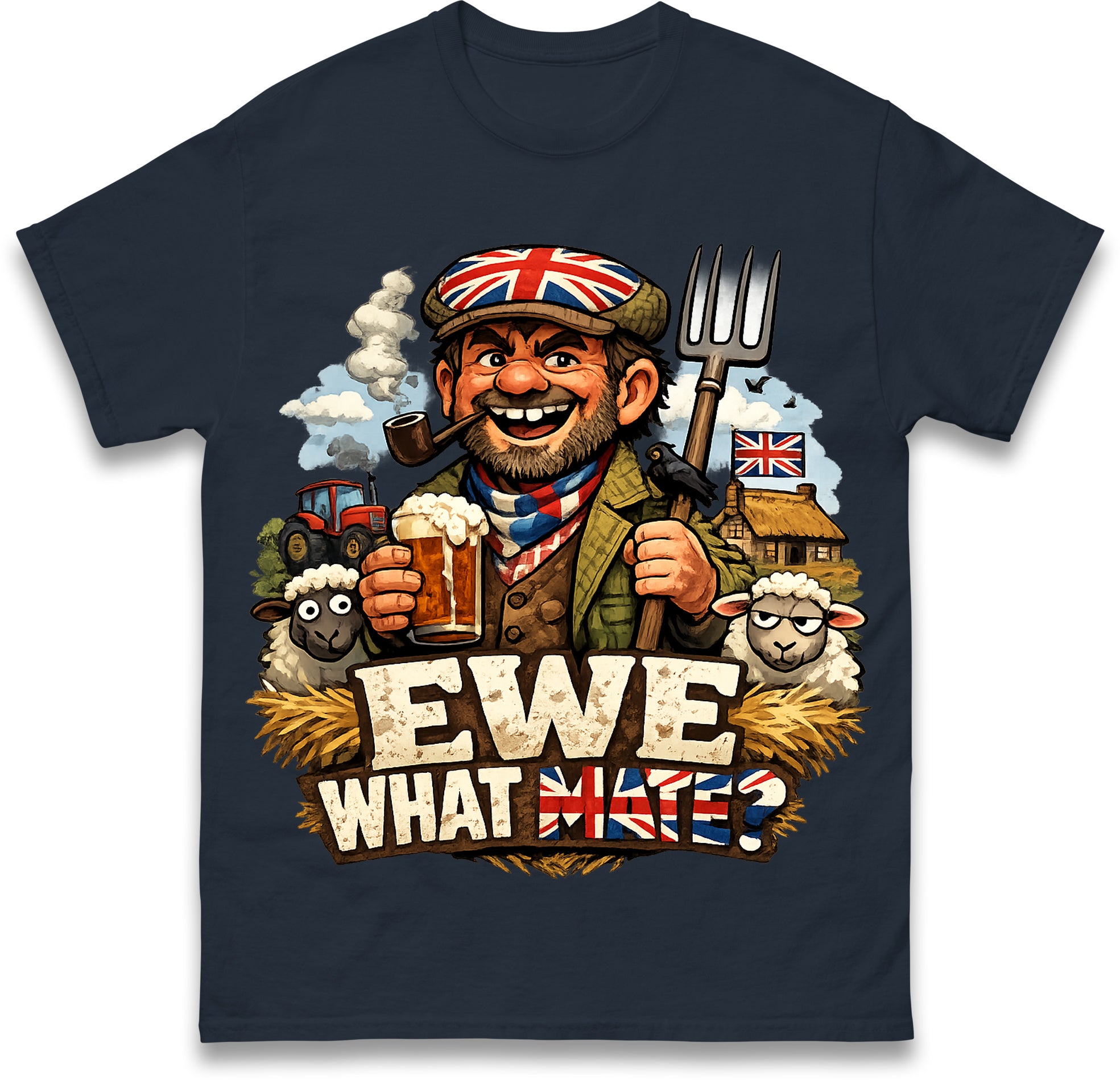 

Ewe What Mate Farmer T Shirt Tshirt Mens Womens Unisex Tops Tees S