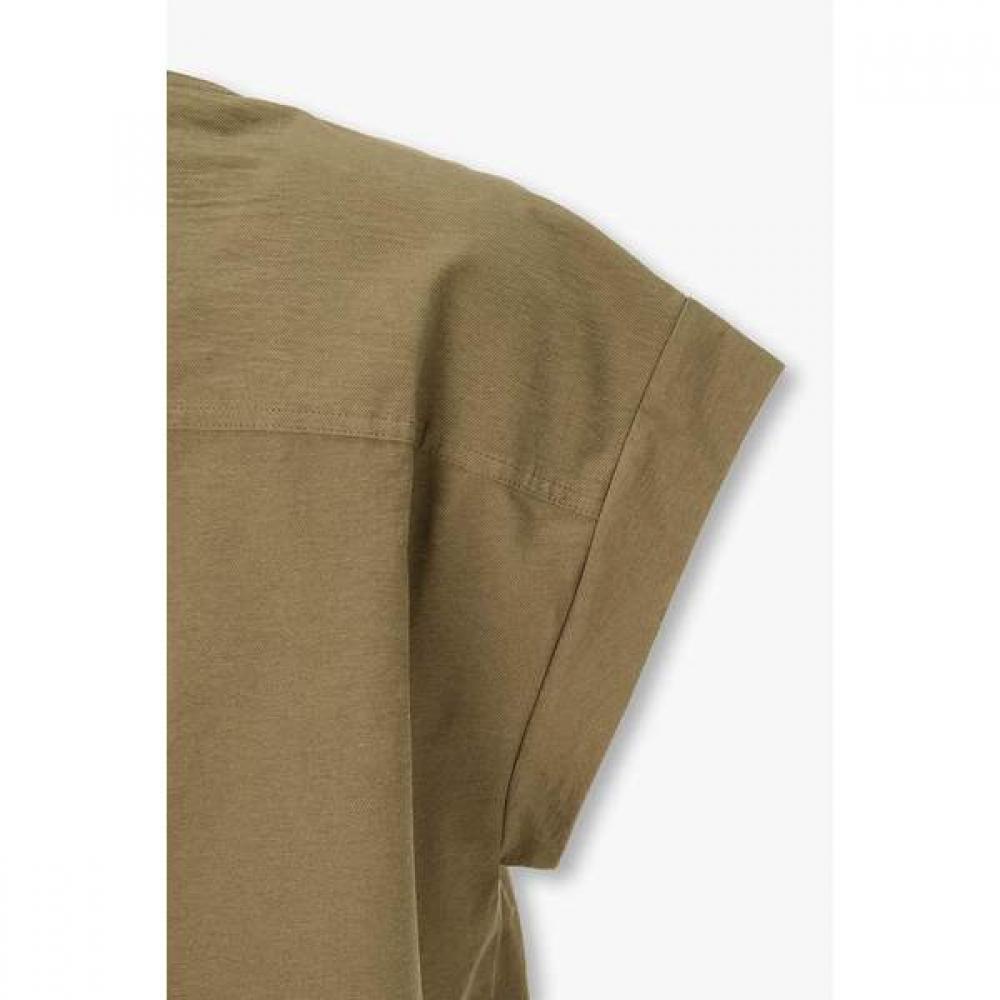 Vov Front Ruffle Round Neck Jacket 7156210008