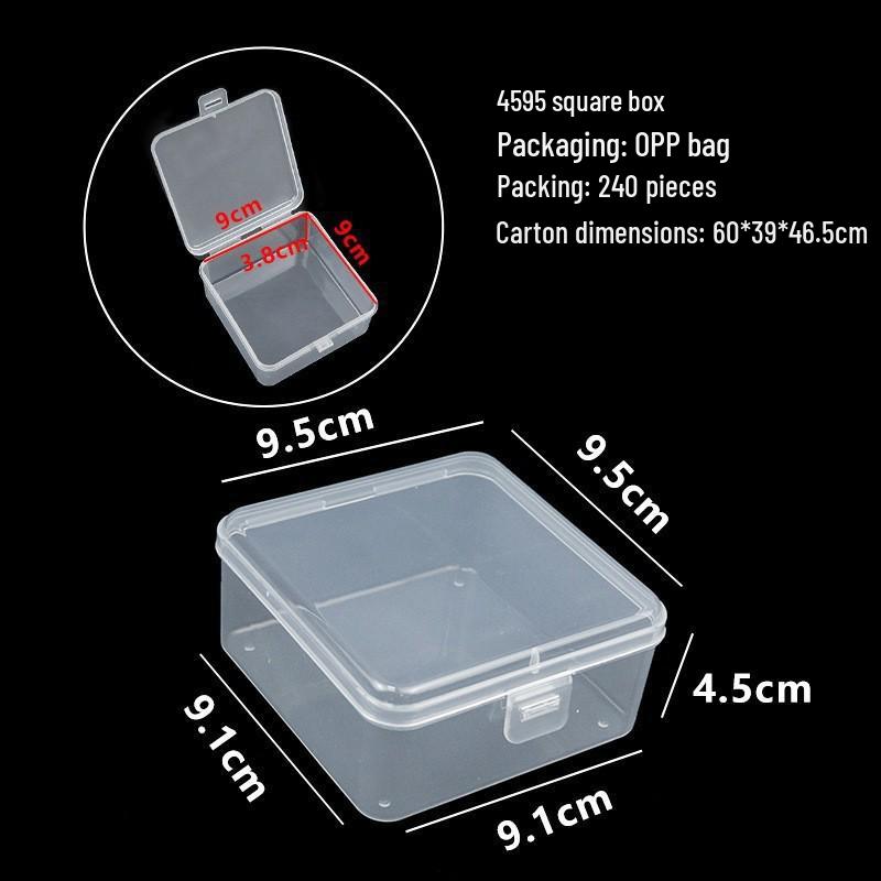 Rectangular Translucent PP Plastic Storage Box with Lid for Jewelry and Small Parts