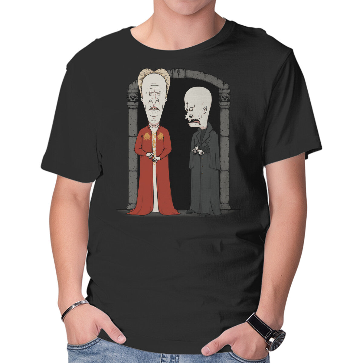Unisex Crew Neck T-Shirt Stupid Vampires Graphic Short Sleeve Casual Tee XL
