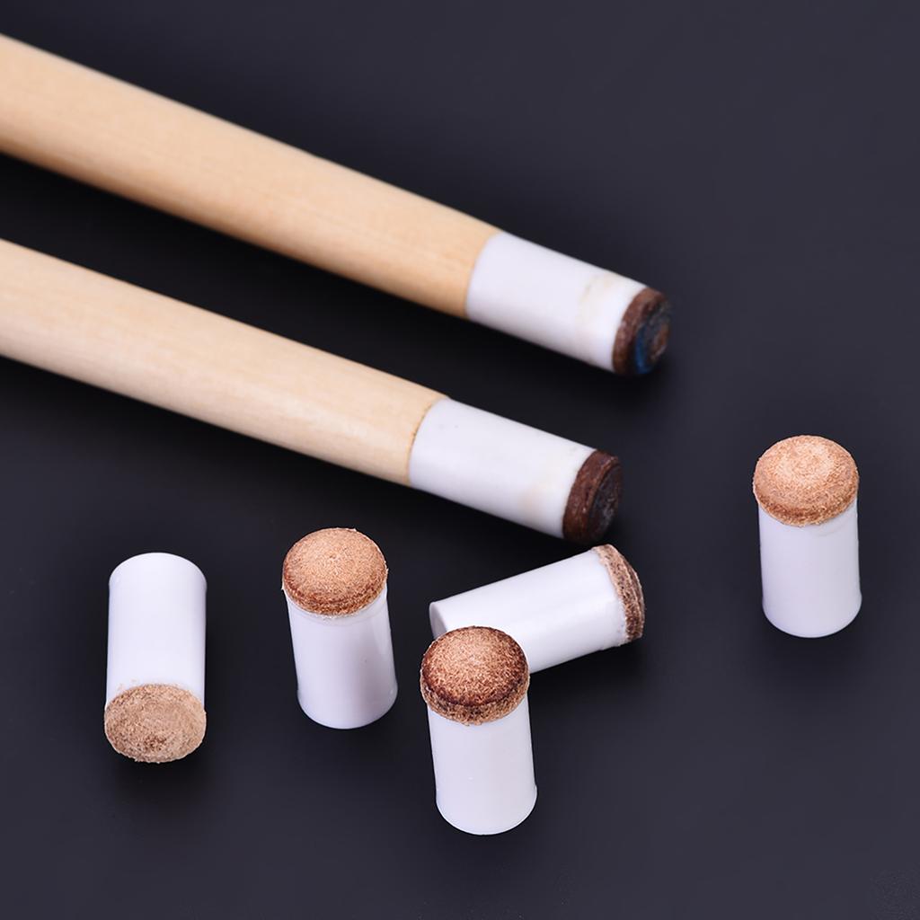 10pcs Billiards Snooker Pool Cue Pole Tip Replacement Parts Tackle Accessory (11mm)