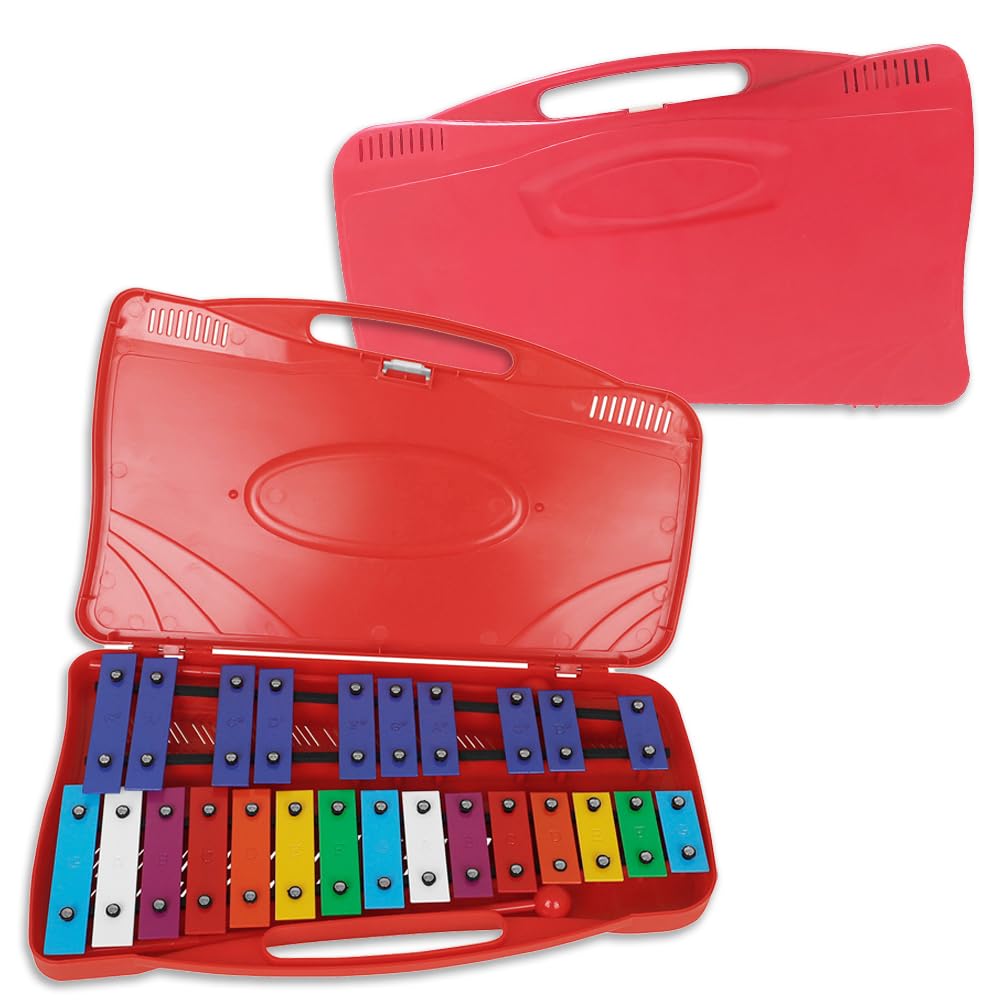 

Nicheez Металлофон для детей, Образовательный инструмент с кейсом (красный)