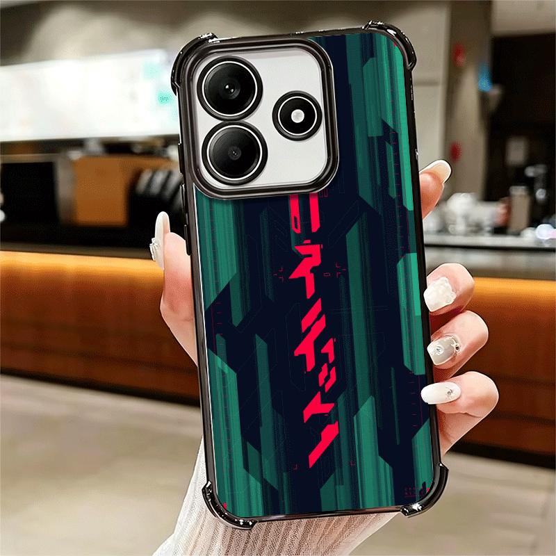 Cyberpunk Aesthetics Plating Phone Case For Xiaomi Redmi Note 14 15 Pro Plus 13 12 11 11S 11T 10 9S 9 5G Anti-Fall Airabag Cover