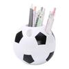 Soccer Ball Pen Holder Football Shape Plastic Storage Box Multifunctional Desktop Organizer for Pens Pencil Makeup Brushes Office Supplies