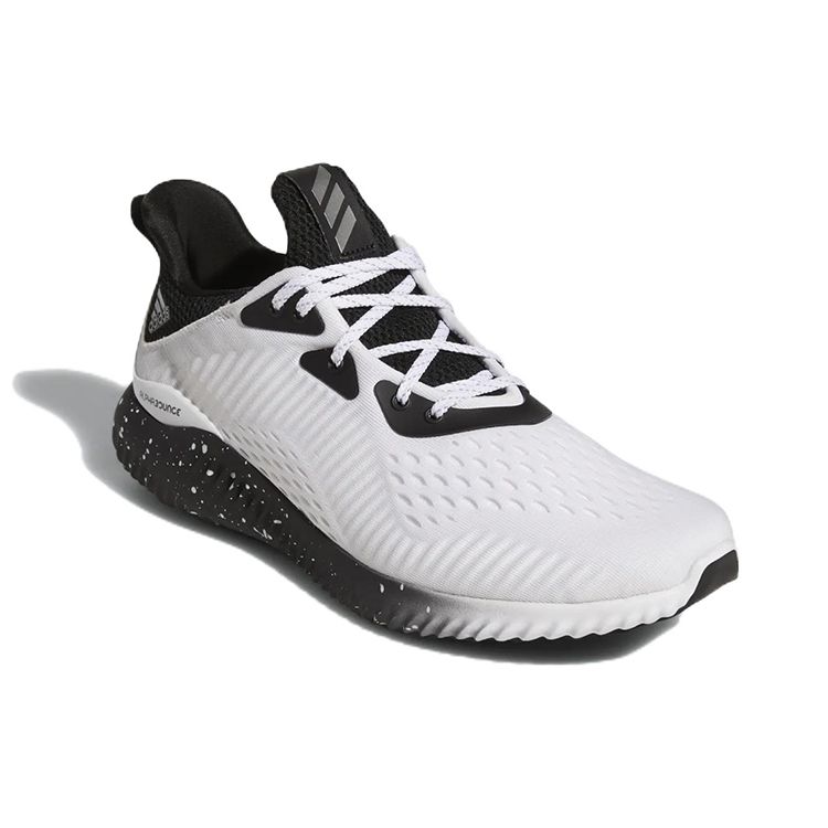 adidas Alphabounce 1 White Black Speckled Men Sneakers Cloud-White Iron-Metallic Core-Black HP2305