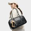 New FILA ORIGINALE PU Shoulder Bag Women's Jet Black F53W539161FBK