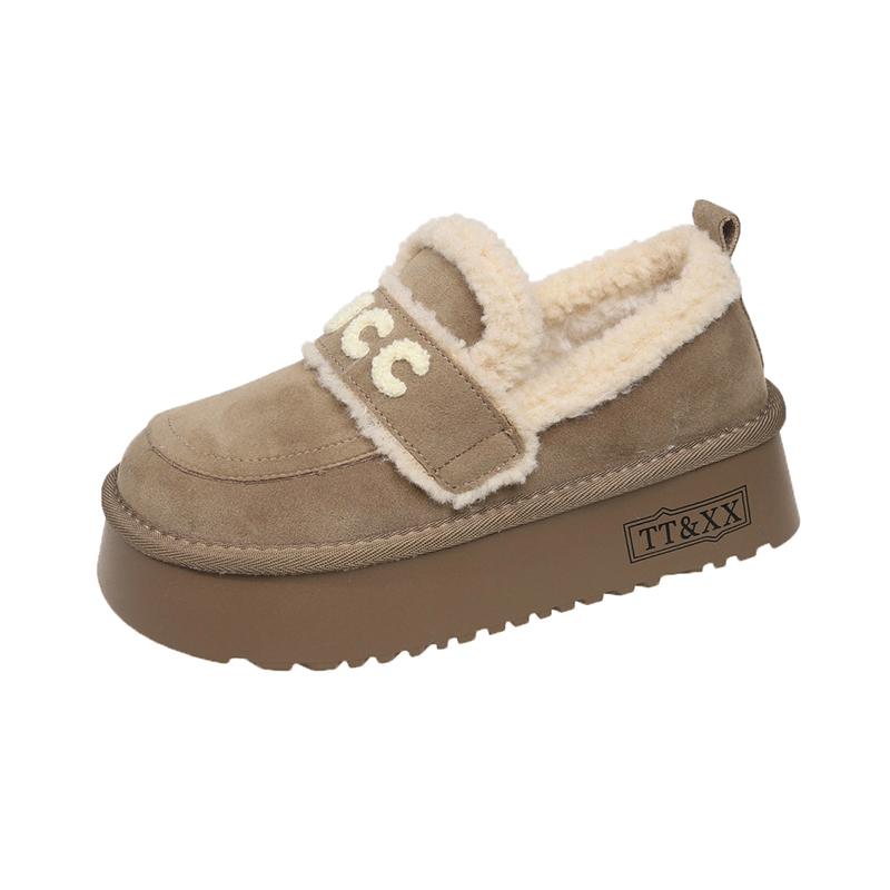 

2024 Новые модные женские зимние ботинки на меховой платформе, удобные зимние ботинки, женские повседневные ботильоны из замши, женские дизайнерские ботинки Mujer 38