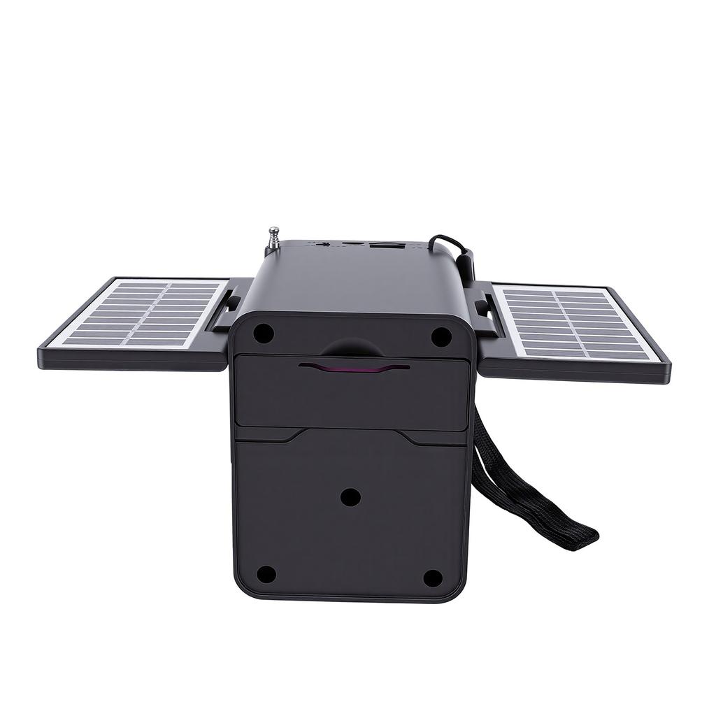 Solar Radio Support USB Small Memory Card Playback Bluetooth Speaker Music Player for Outdoor