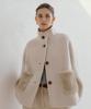 Barneys Newyork Fw Bailey Alpaca Half Coat Ivory