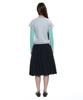 Partimento Woman Frill Waist Puff Midi Skirt_Navy