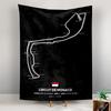 Circuit de Monaco Track Map Black F1 Racing Fans Wall Hanging Tapestry for Bedroom Wall Decor