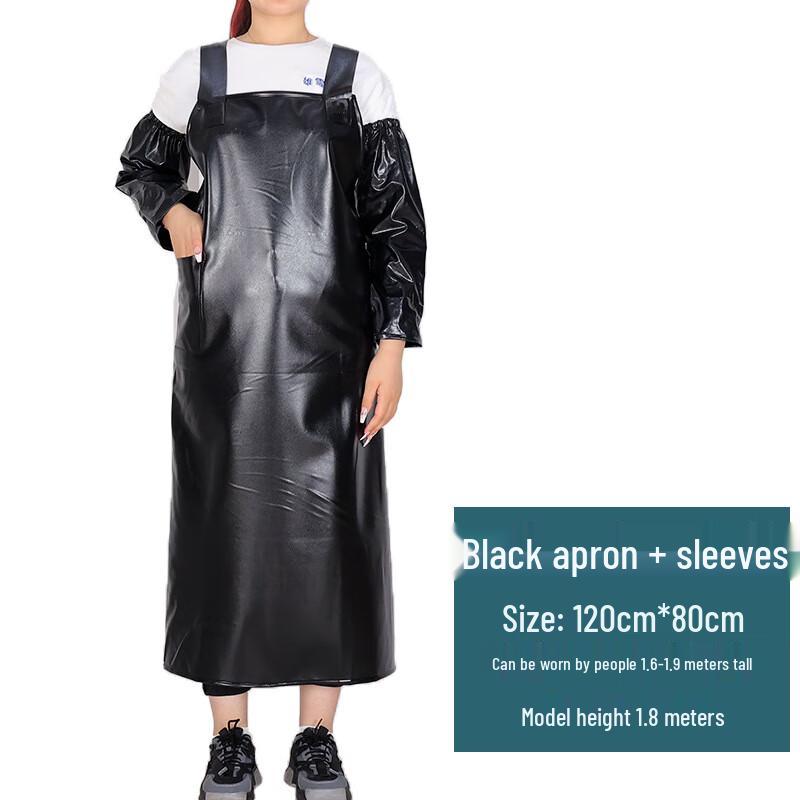 Shengdaofu Heavy-Duty Industrial Oil-Resistant Apron with Sleeves
