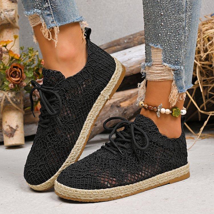 Large Size Strap Round Head European and American Style Hollow Sandals Summer New Thick-soled Casual Women's Shoes