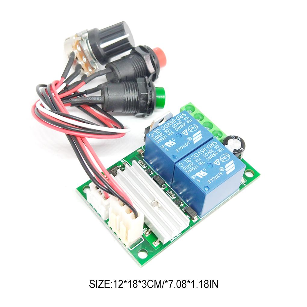 Regulator PWM Motor DC Profesional Practic Comutator Inainte/Inapoi Regulator Buton Rezistent la Uzură Transmițător