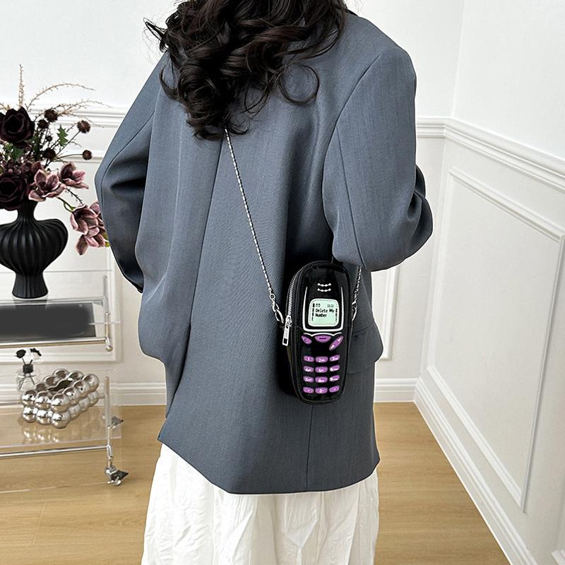 Luxury PU Leather Messenger Bag For Ladies Brand Design Small Handbags Versatile Phone Shape Crossbody Bags
