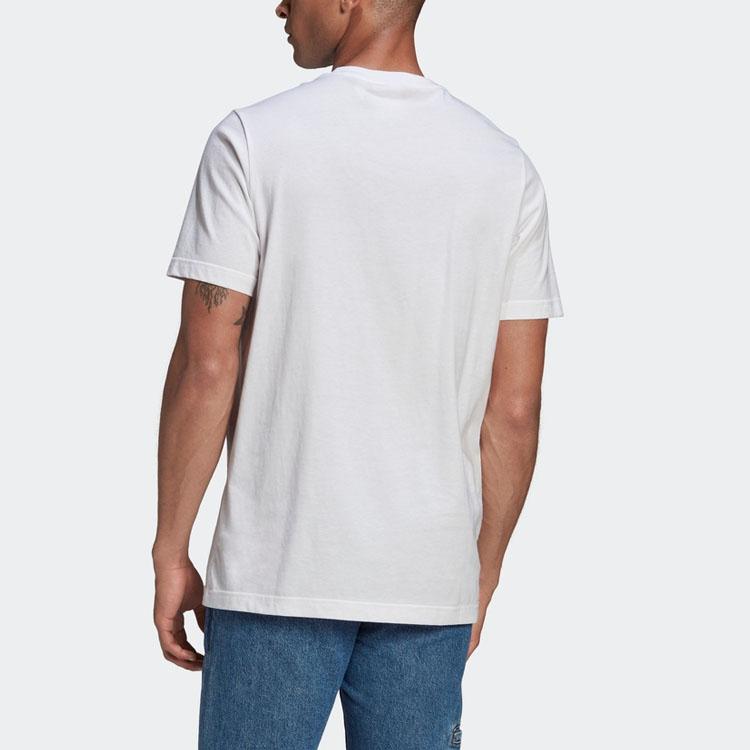 Adidas Originals Trefoil Casual Breathable Sports Round Neck Short Sleeve T-Shirt Men Tops White GN3405