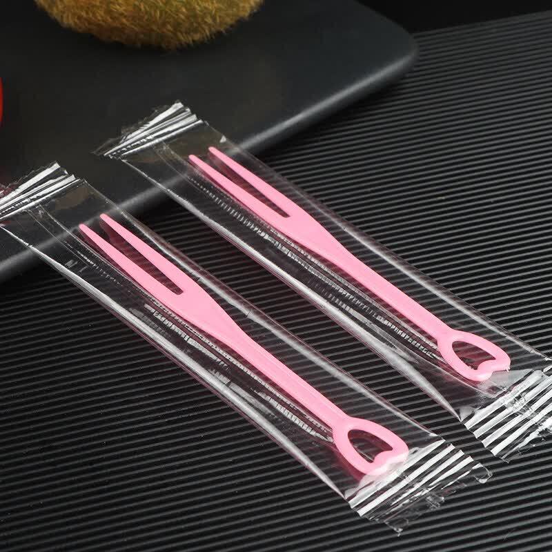 Qiwei Disposable Individually Wrapped Plastic Fruit Forks, 10,000 Count