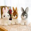 Adorable Long-eared Bunny Plush Toy Cute White Rabbit Stuffed Animal For Kids