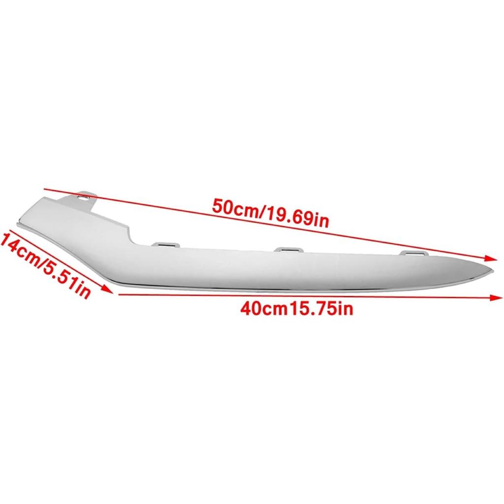 [Replacement] L/R Car Front Bumper Lower Lip Trim Chrome Trim Molding for Mercedes for Benz W212 for E-Class E350 2014-2016 A2128852774 A2128852874