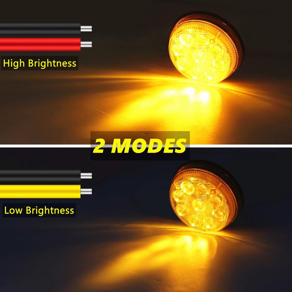 LED Side Marker Light 9LED Truck Position Lamp 12V 24V