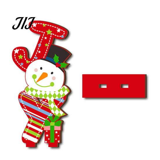 Double Sided Printed Decorations 2D Wooden Christmas Tabletop Ornaments, Xmas Tree Santa Lightweight Trees Snowman Sign with Stand, Holiday