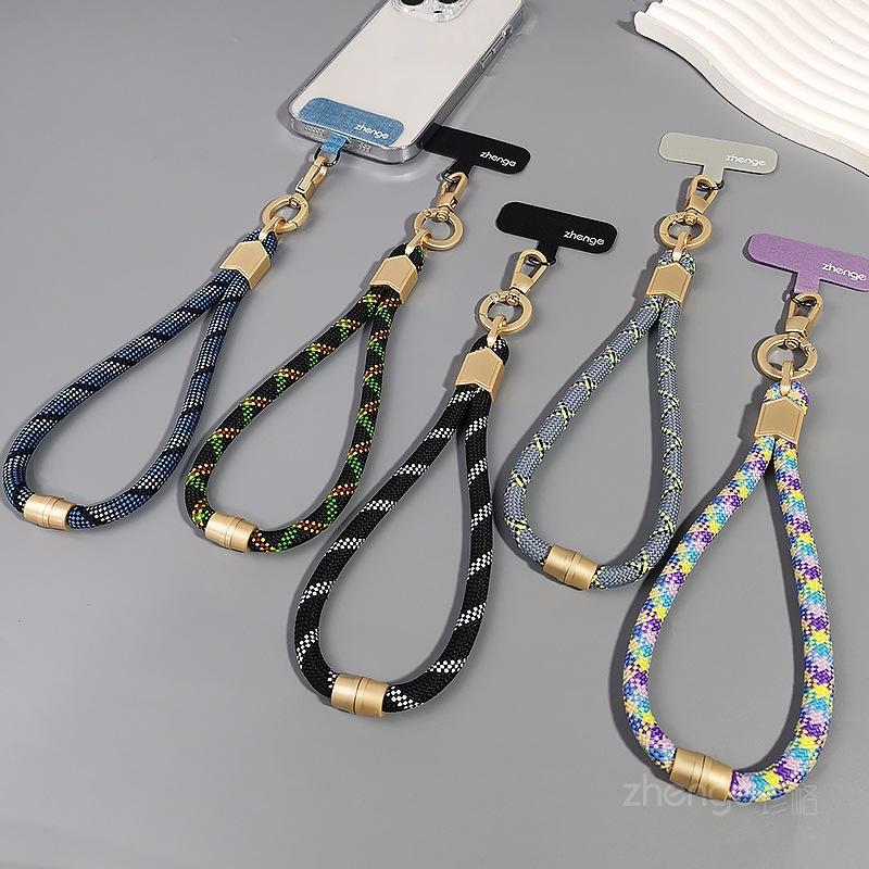 Mobile Phone Lanyard Adjustable Short Ins Metal Buckle Braided Rope Strong Anti-break Outdoor Mountaineering Hand Rope Male Travel