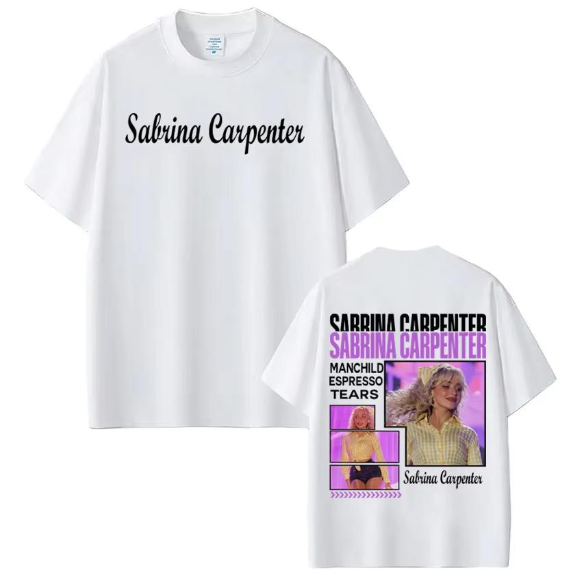 Hot Selling Sabrina Carpenter Tour World Poster Print Tshirt Men Women Loose Casual Oversized Top Soft Cotton Summer New Tee