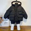 Boys' Plus Velvet Hooded Warm Winter Parka - 2026 Trendy Style Cotton Coat