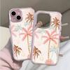 Summer Coconut Trees TPU Transparent Silicone Phone Case For iPhone 17 16 15 14 13 12 11 Pro Max 14 Plus Shockproof Soft Cover